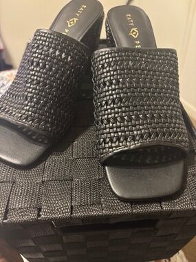Size 11 Katy Perry Black WovenHeels